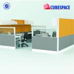 65m Thickness Steel Frame and Fabric Tiles Partition Modular Workstation