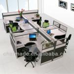 M4 and M6 combinatition aluminum profile office partition with glass and plywood partition