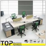 Heavy Duty Contemporary Four People Office Workstation