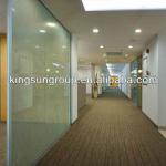 aluminum glass office partition with double glass/double panel