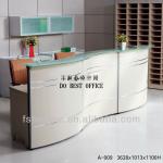 modern reception desk with glass A-009