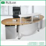 R023 metal frame round reception desk with panel table top-R023