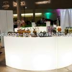 lighted up reception counter