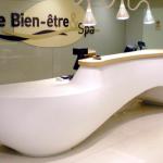 Good looking Reception Desks for Salons-Curved Reception Desk