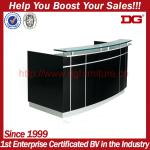 commercial wood laminate curved front with top glass reception counters-Degree NT 011 commercial counters