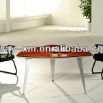 Freshly Design Triangle Wooden Top Negotiation Table with Steel/Stainless Steel Leg UW-NT-81