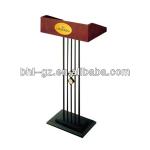 Metal and wood hotel podium/ school furniture wooden speech platform/ modern meeting speech platform T-5