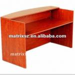 cherry red wooden morden design reception desk counter