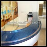 textured fused glass countertop for receptions