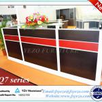 Aluminium framed modern office furniture reception desk, high quality round reception counter with 70mm thick partition