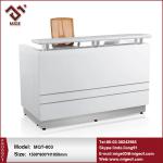 Modern white color salon reception desks