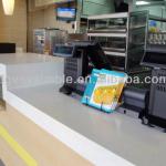 fast food restaurant acrylic solid surface reception counter/artificial stone countertop-VOV054