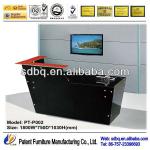 commercial glass steel front desk design PT-P002