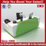 eye-catching cozy green baking paint wood hair salon reception cashier desks