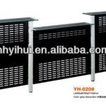 2013 hot sale office furniture tempered glass modern reception desk