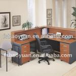 Baoyuan L shape wooden reception counter