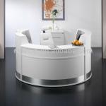 white elegant reception desk for one person-DTR078