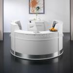 white elegant reception desk for one person