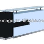 glass salon reception desk-MG-FD-D-30