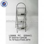 antique metal magazine rack-L30806