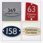 Acrylic Sign Post of Door or Hotel or Plastic Signage or perforated steel sign post of oval/upright rectangle or Barrel