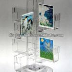 Custom acrylic brochure holder with dismountable pockets-ABH-06