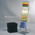 Folding brochure holder ,Catalogue shelf (ABS) acrylic brochures stand,