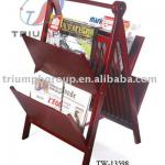 Wooden rack -Foldable magazine rack