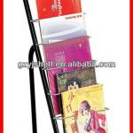 Multi-layer Metallic magazine rack stand-yj677