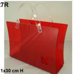 red acrylic magazine holder news paper holder-H227R