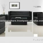 Malaysia Synthetic Leather American Style Flauveno Office Sofa