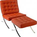 high quality orange leather sofa