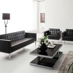 new design modern leather sectional corner living room sofa-S05