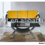 Yellow and black leather office sofa furniture A13