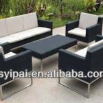 TOP quality outdoor rattan aluminum sofa design office sofa set (YPS043)