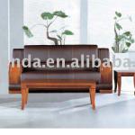 1+1+3Modern Office Leather Sofa with wooden legsA415