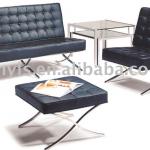 black modern office sofa set-0588