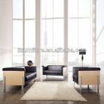 High Quality Leather Office Sofa With Metal Feet