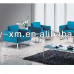 Factory Direct Sale leather sofa for reception/leisure/office with chrome frame-UW-S1902