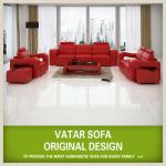 2013 red genuine leather commercial sofa set V1016D, modern cheap leather 1+2+3 sofa set,