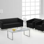 stainess leg office sofa-MJ-005