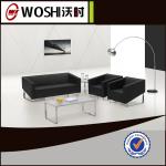 Multicolor choose stainless steel base modern leather sofa