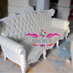 White wooden baroque sofa furniture-SNSF-A024