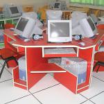 Wooden Desktop School Computer Table Design