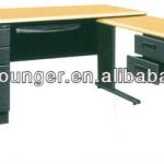 Durable metal desk in L shape