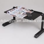 Portable laptop table with USB fan and mouse pad
