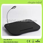 single color lap desk with cushion and light for laptop used