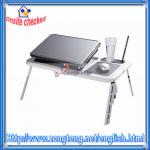 Laptop Fold Table with Cooling Fan Black &amp; White