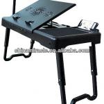 laptop table on bed,over bed table,bed laptop stand with led light