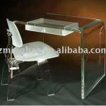 clear acrylic computer desk table and chair-